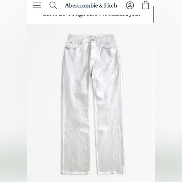 Silver Abercrombie Jeans - Picture 4 of 9